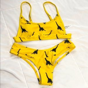 NEW like Shein Dinosaur print bikini XS S